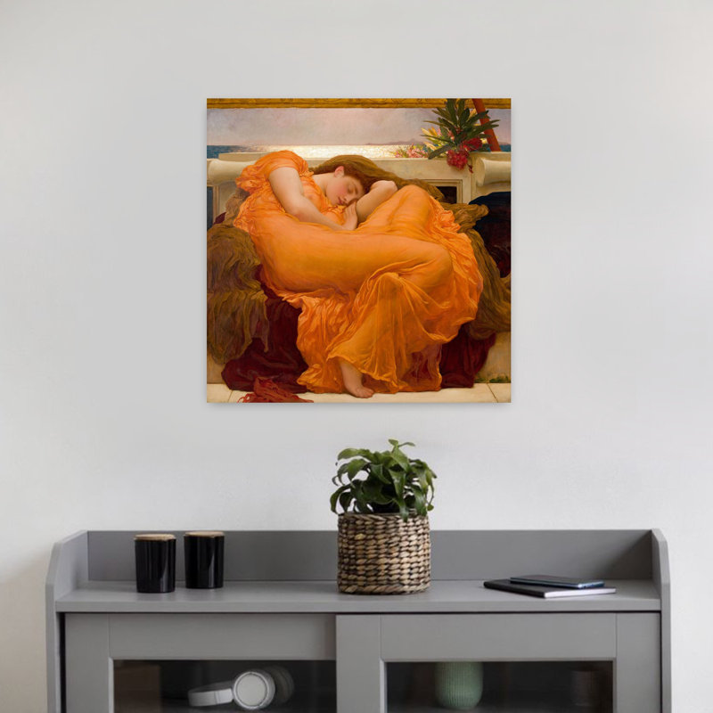 Art contemporain abstrait en flammes, H 18 po x l 18 po