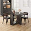 Table de salle à manger pliante à abattants avec tablette de rangement, table extensible peu encombrante