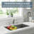 8" Widespread Double Handle Waterfall Bathroom Faucet with Pop-Up Drain