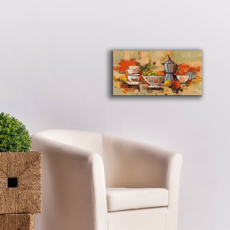  «Coffee Break» par Silvia Vassileva, art mural sur toile, 24 po x 12 po