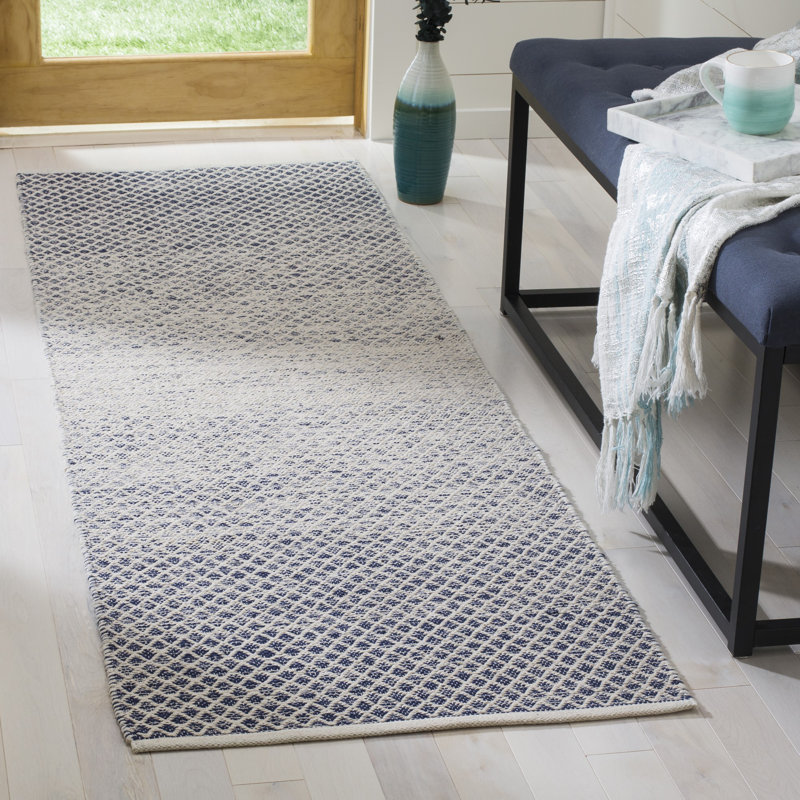 Aitken Hand Woven Cotton Geometric Rug, Rectangle 2'3" x 4'