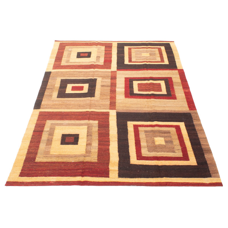 Tapisserie naturelle brune Kilim 6 pi 4 po x 9 pi 6 po