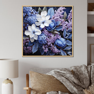 «Blue Garden of Lilacs I», reproduction d'art sur toile