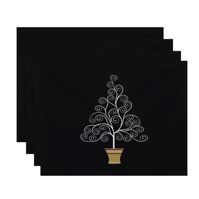Canita Polyester Floral Rectangle Placemat