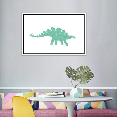 Géométrique Dino Stegosaurus - impression d'art graphique