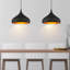 Luminaire suspendu noir vers le bas - Luminaire moderne 1 lumière pour la salle à manger, îlot de cuisine - Compatible avec E26 DEL, tringle réglable-877109060
