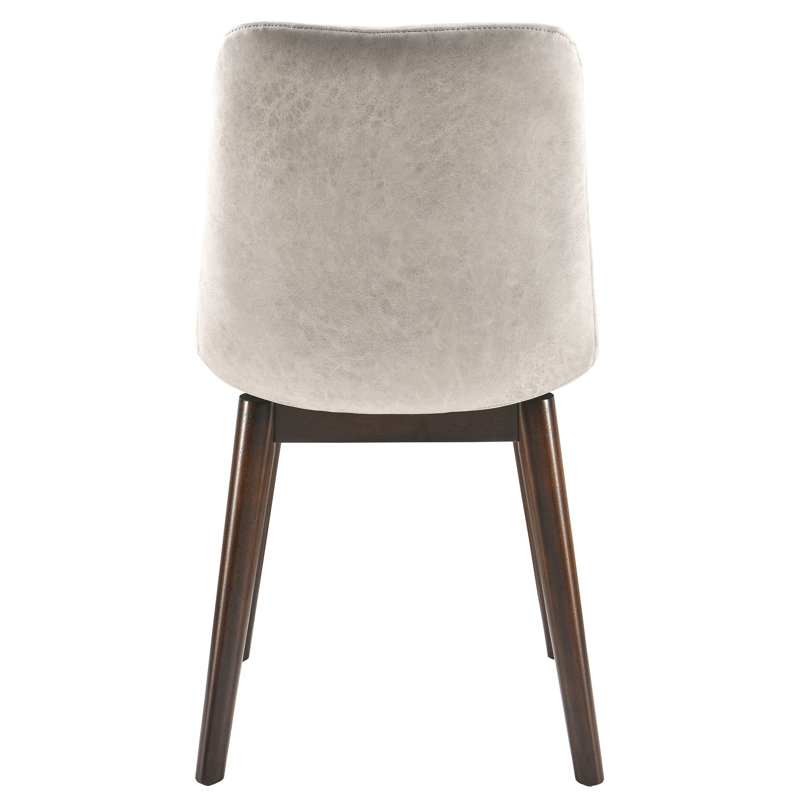 Modern Upholstered Dining Chairs Set Of 2 - Wooden Legs, Comfortable Padded Seat - Perfect For Kitchen, Dining Room, Or Office