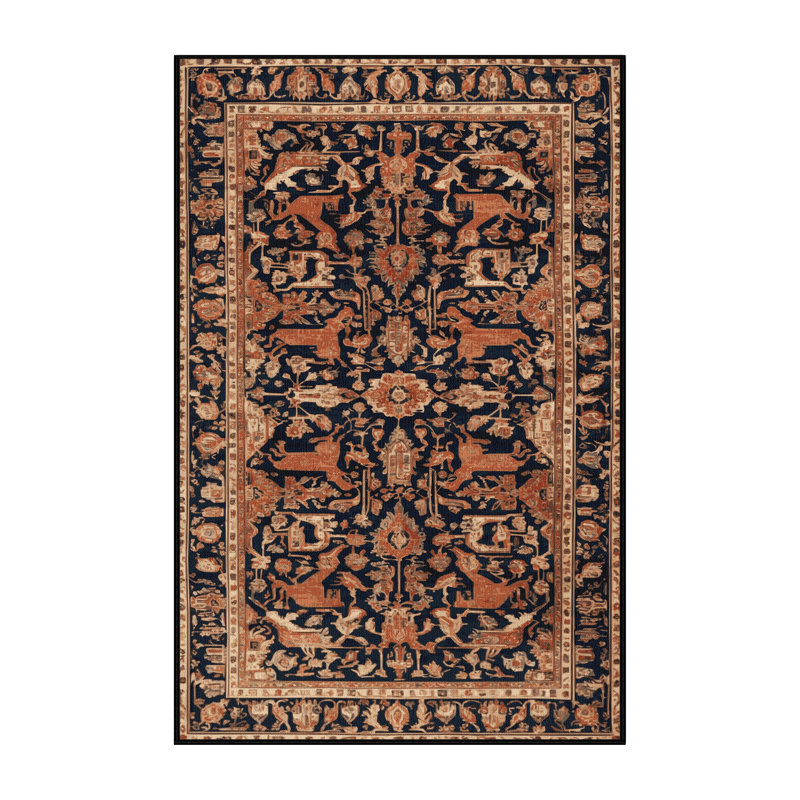 Tapis brun lavable à la machine, Rectangle 4pi x 6 pi
