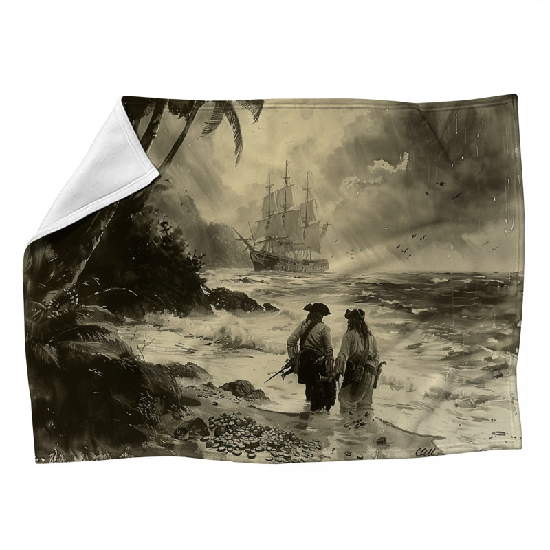 Jeté en molleton Pirates - Jetés aventure pour canapés ou lits, 50 po x 60 po