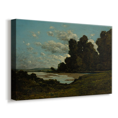 River Landscape-Henri Harpignies-Gallery Wrapped Canvas-c. 1900