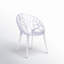 Chaise d'appoint empilable ovale avec motif artistique
