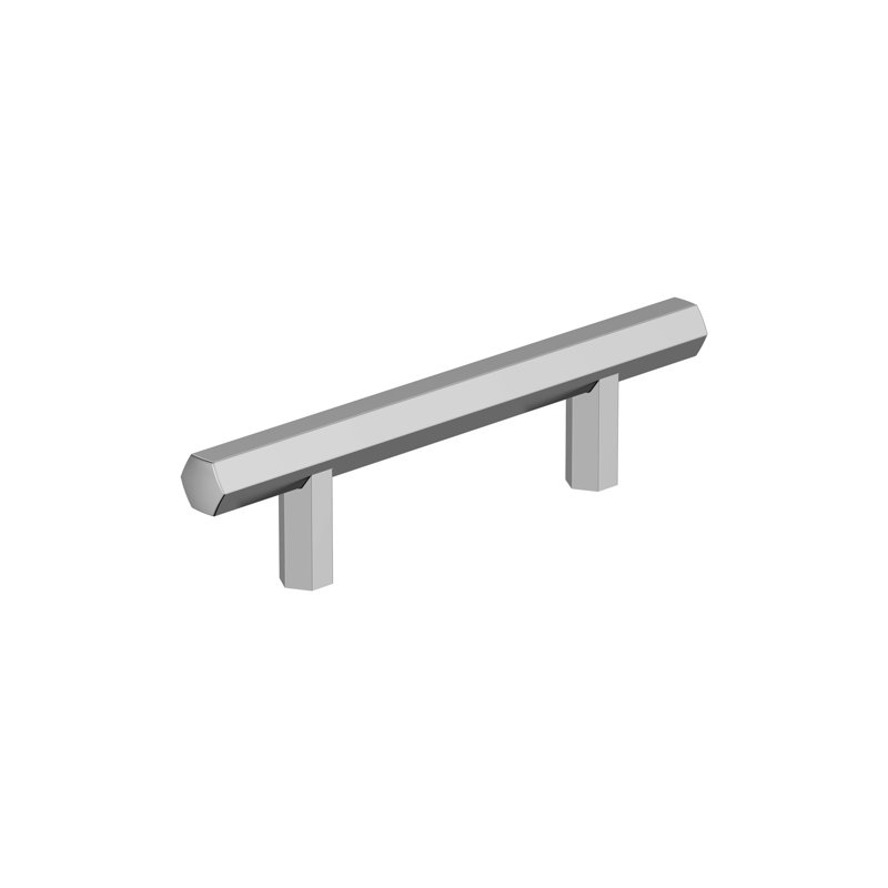 Caliber Bar Pull, Polished Chrome, 3"