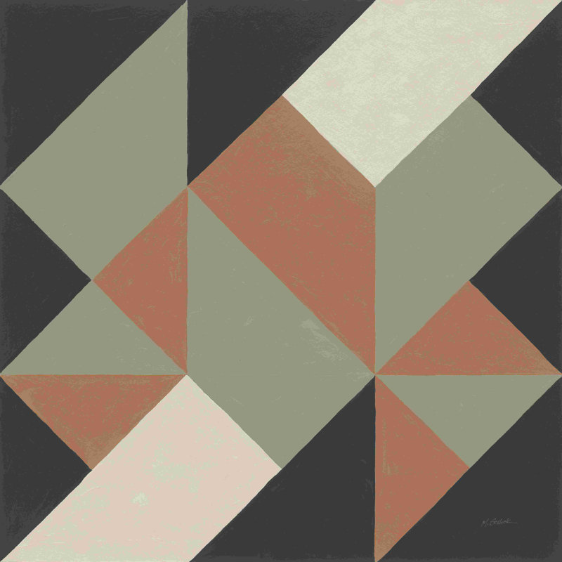 «Triangles I Highland» par Mike Schick - impression, H 30 po x l 30 po, Non, Wrapped Canvas
