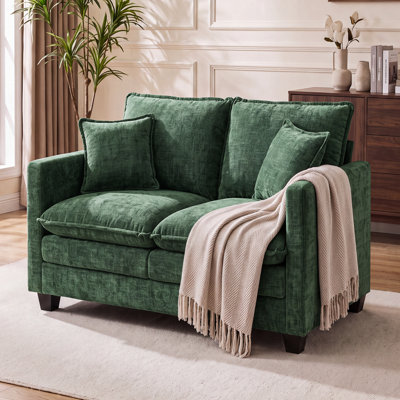 Canapé 52 po avec 2 coussins en chenille