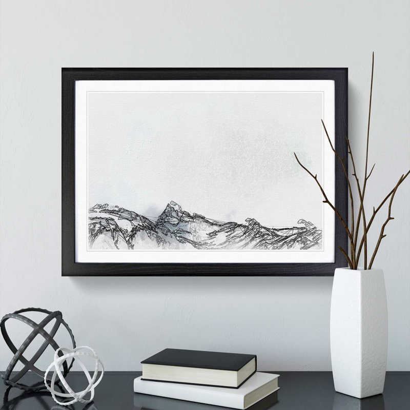 Banff National Park in Canada in Abstract - Picture Frame Graphic Art Print, 62cm H x 87cm W x 2cm D, Black Framed