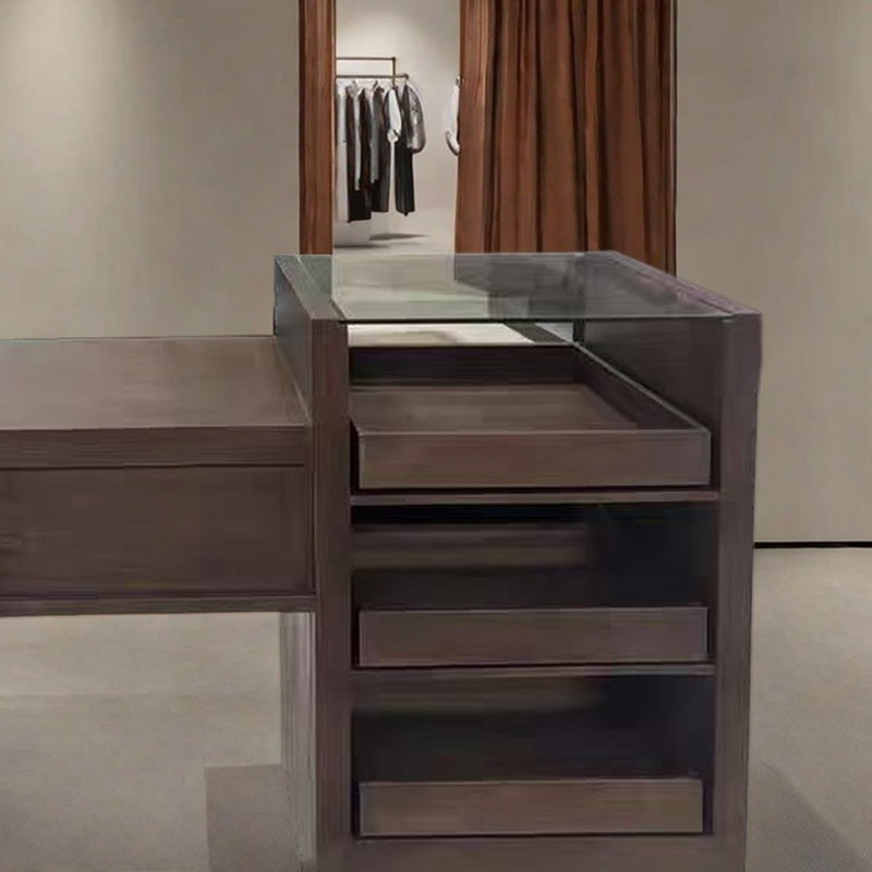 Armoire pour îlot central en verre tendance, H 35,43 po x l 59,05 po x P 23,62 po