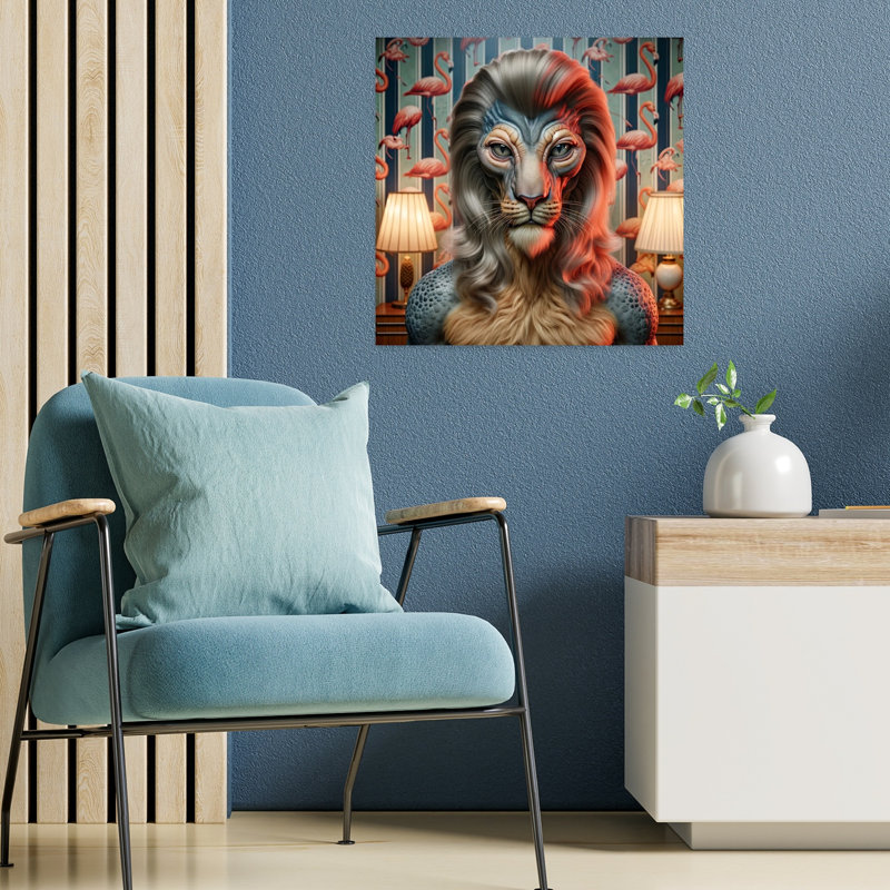 Art contemporain, art animalier contemporain surréel, H 18 po x l 18 po
