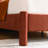 Reigen Curved Headboard Upholstered Platform Bed With Soft Rounded Corners,Rust Red,Queen-148850684-148850686