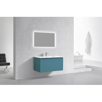 Balli 40" Wall-Mounted Single Bathroom Vanity Set