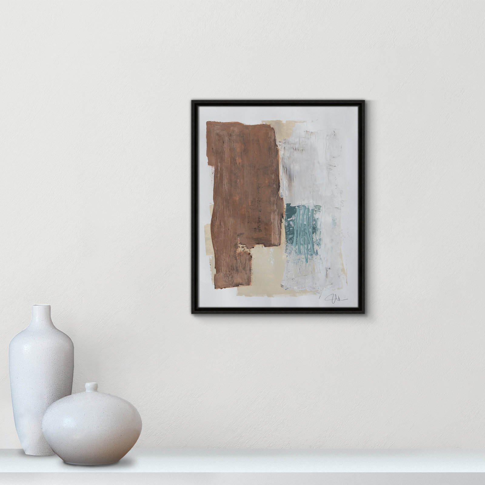 Together We Work I Print, Espresso Framed, 21.5'' H x 17.5'' W x 2'' D