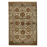 Hand Knotted Wool Oriental Area Rug in Grey