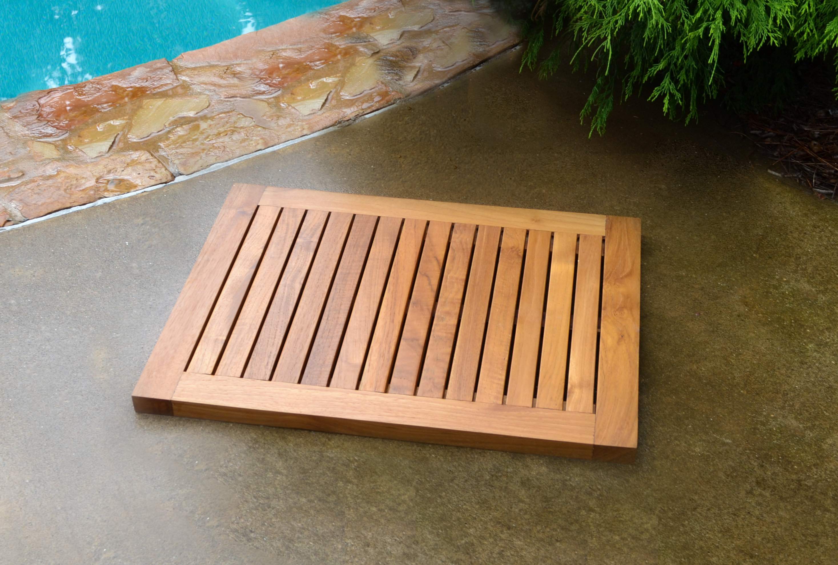 Tortuga Outdoor Teak indoor/outdoor shower mat & Reviews | Wayfair