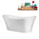 67" Streamline Soaking Freestanding Tub and Tray With Internal Drain