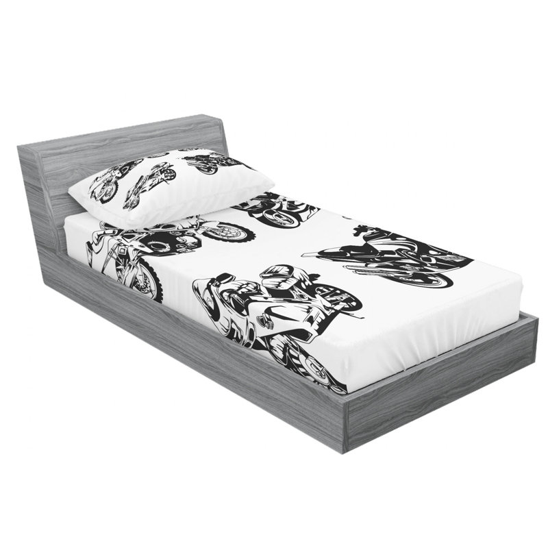 Microfiber Sheet Set, Twin Sheet Set with Fitted Sheet