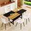 Ensemble table et chaises, table de salle à manger en bois avec rangement, une table rectangulaire avec chaises-149102753-149102780