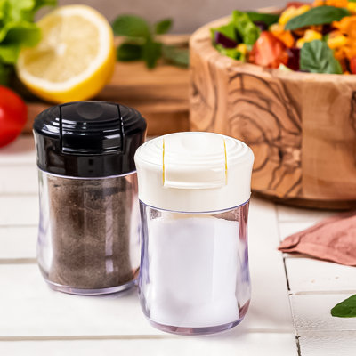 Travel Salt and Pepper Shaker Set clear
