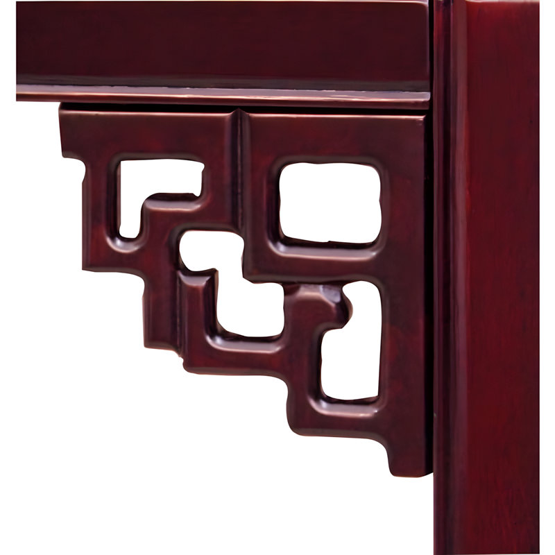 Rosewood Square Ming End Table With Floating Panel Design - Handcrafted Chinese Style Accent Table For Living Room, Bedroom, Or Office