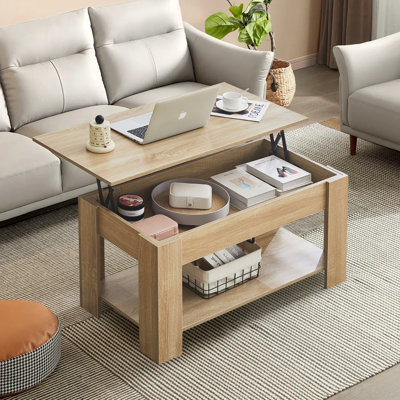 Lorayn Lift Top Four Leg Coffee Table with Storage