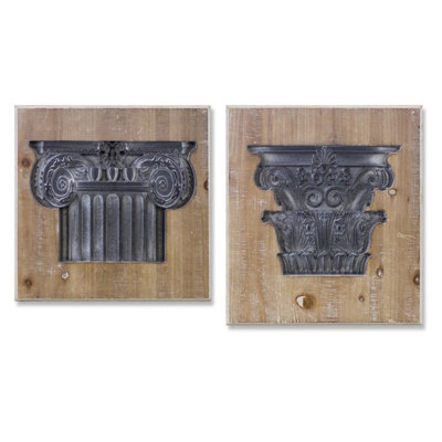 Ensemble de 2 plaques murales rétro