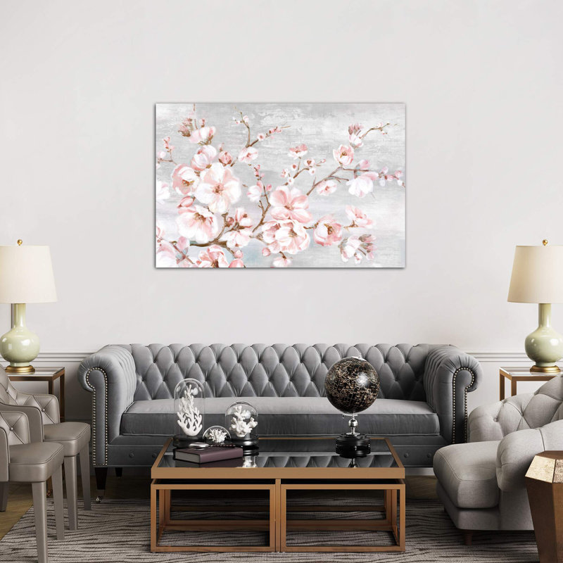 Spring Cherry Blossoms I by Eva Watts - Wrapped Canvas Painting, 152.5 cm H x 101.5 cm W