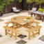 Ensemble de table de pique-nique 8 personnes avec 4 bancs intégrés et un trou pour parasol - parfait pour le jardin