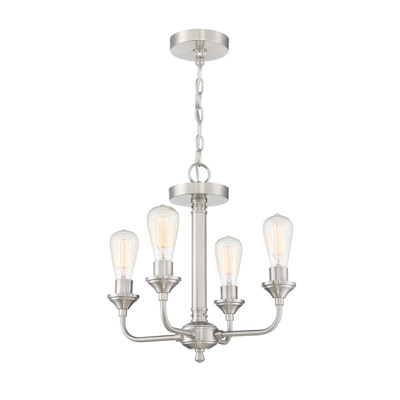 Upney Semi Flush Mount, Brushed Polished Nickel