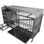 Grande cage pour animal de compagnie avec armoire de rangement et rouleau Profond, 23,7 de largeur, 34,06 de hauteur, noir et gris anthracite-1919560106-1919560101