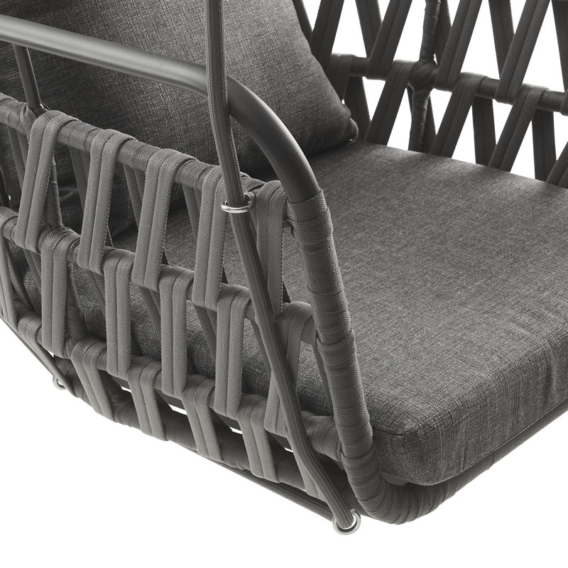 Balancelle d'extérieur en aluminium Kaliah, Gris anthracite