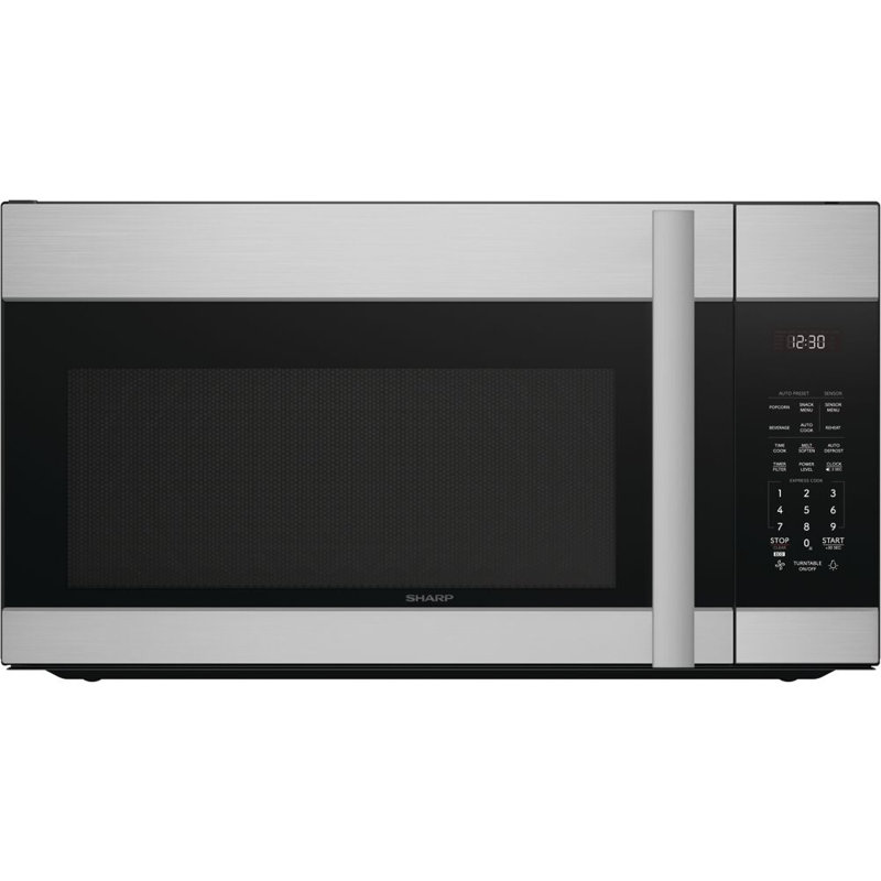 Sharp 1.7 Cubic Feet 1000 Watt Over The Range Microwave with Sensor Cooking