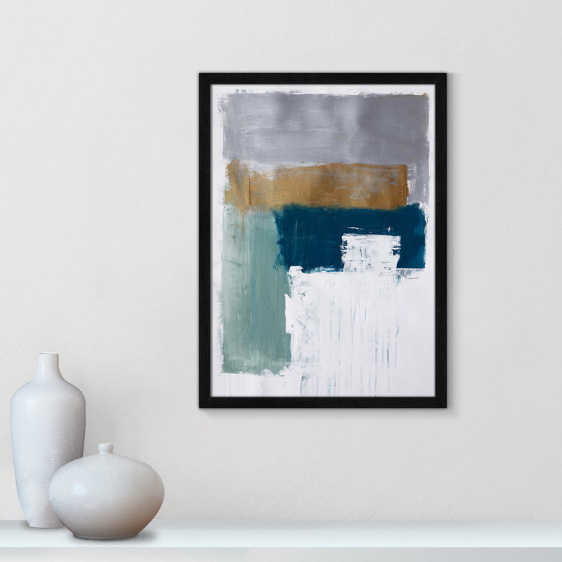 «Malibu Springs I Print» par Filippo Ioco, L 17 po x H 23 po, Grain de bois noir, Impression encadrée