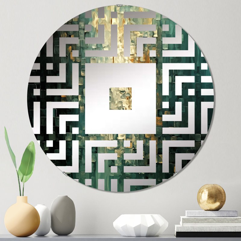 Achillea - Miroir mural carré, 23,6 po x 23,6 po