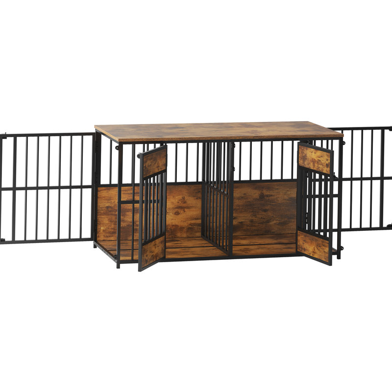 Mobilier de caisse en bois pour chien, grand chenil avec plateau de rangement, cage intérieure pour animal