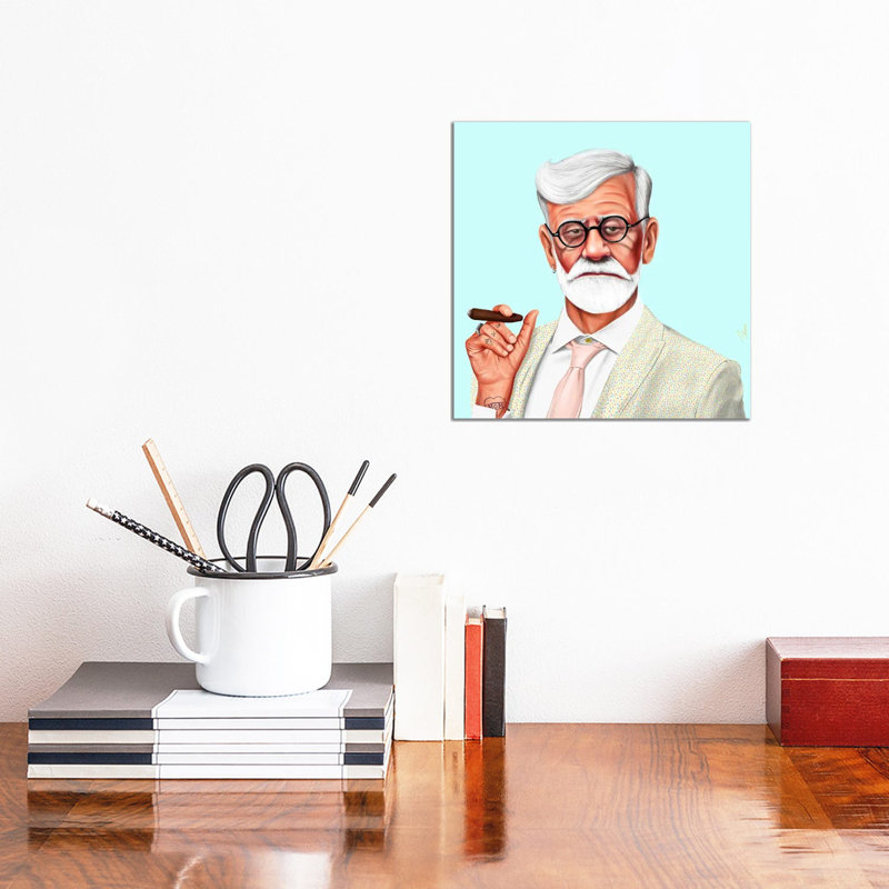 Sigmund Freud, 12" H x 12" W x 0.75" D, No Mat, Wrapped Canvas