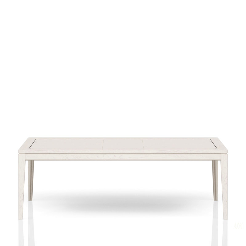 Table à pieds extensible avec incrustation en métal - vanille