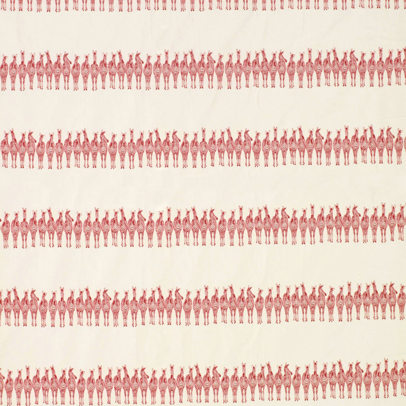 Tissu zèbres on parade, Rouge