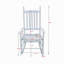 Chaise berçante en bois BLANC, sans passe-partout