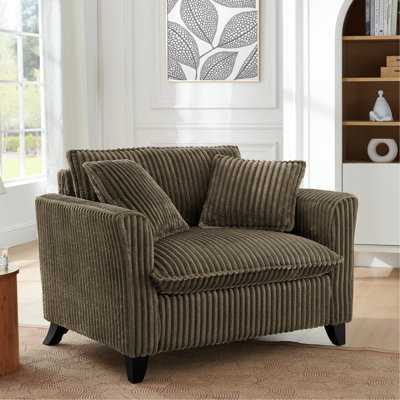 Fauteuil paresseux en velours côtelé avec une bonne distribution, confortable pour se reposer, brun, siège de distribution, chambre à coucher