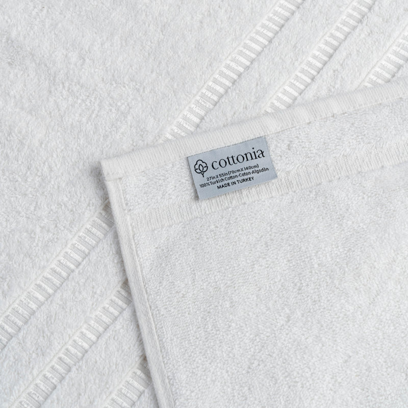 Bath Towel Set 100% Turkish Cotton Soft & Absorbent, White