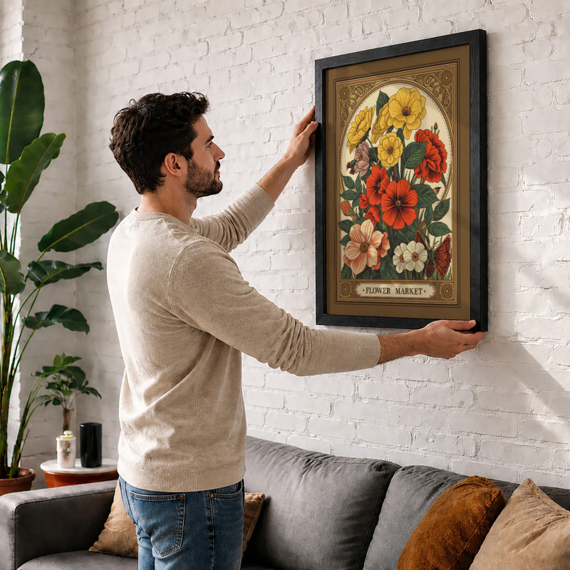 Flower Market Botanical - Print, Unframed, A4 - 29.7 x 21.0 cm