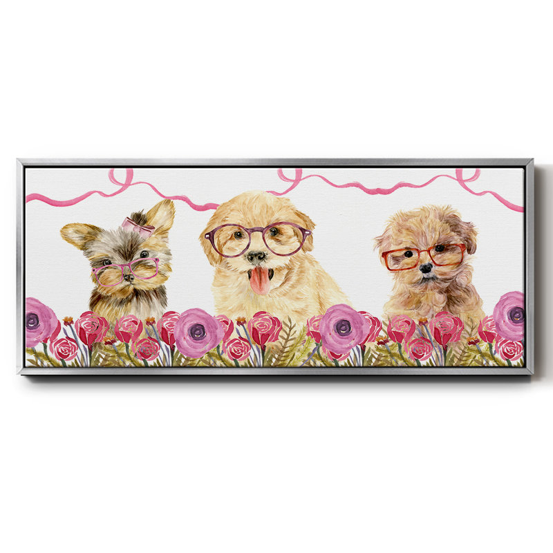 Collection Puppy Valentine, toile encadrée, H 8 po x l 20 po